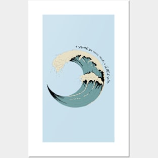 a smooth sea never made a skillfull sailor-ocean waves Posters and Art